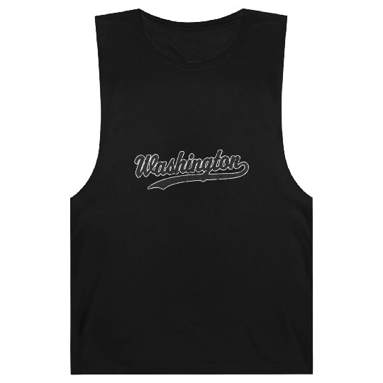 Washington Dc Black Athletic Sports Script Barnard Tanks