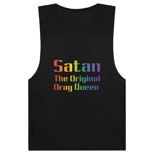 Funny Hail Gay Satan Lgbt Goth Gay Pride Baphomet Barnard Tanks