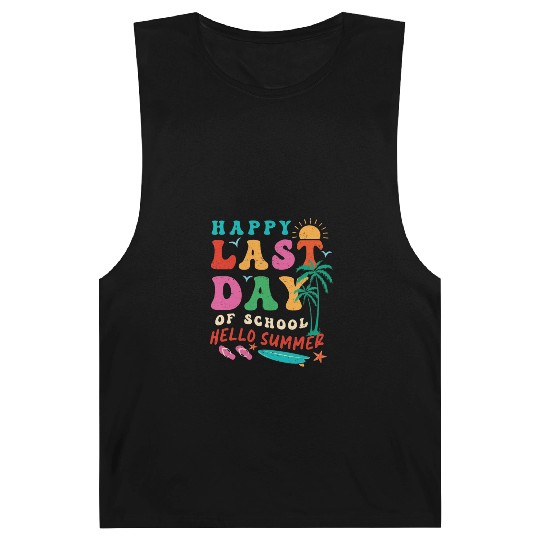 Groovy Happy Last Day of School Teacher Student Barnard Tanks