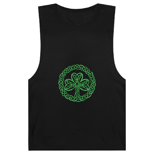 Celtic Knot Irish Shamrock 3 Leaf C St Pats Barnard Tanks