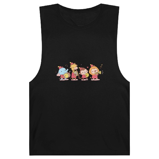 Cute Animals Elephant Giraffe Monkey And Lion Barnard Tanks