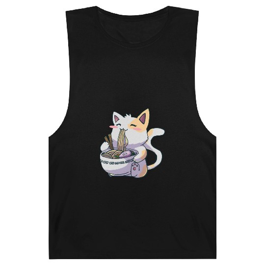 Ramen Cat aii Anime Japanese aii Neko Barnard Tanks