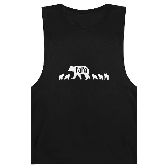 Papa Bear Dad Father With 5 Five Cubs Barnard Tanks