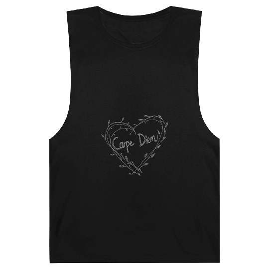 Carpe Diem Quote Heart Twigs Barnard Tanks