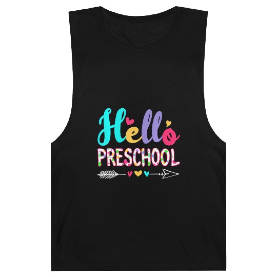 Back To School First Day Preschool Teacher Barnard Tanks