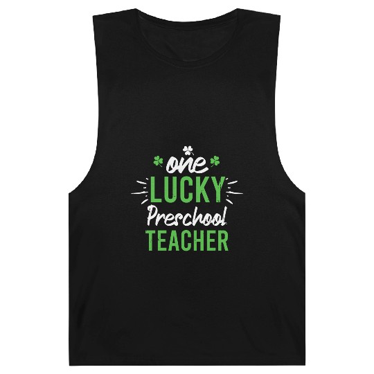 Funny One Lucky Preschool Teacher St Patricks Day Barnard Tanks