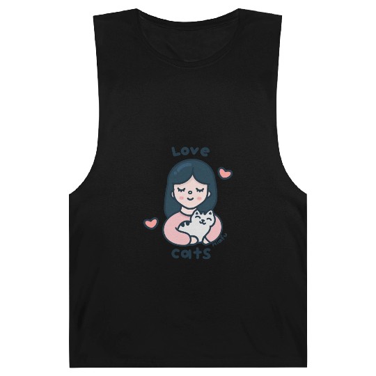 Kawaii Cat Lover Barnard Tanks