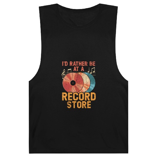 I'D Rather Be At A Record Store Vinyl Record Barnard Tanks