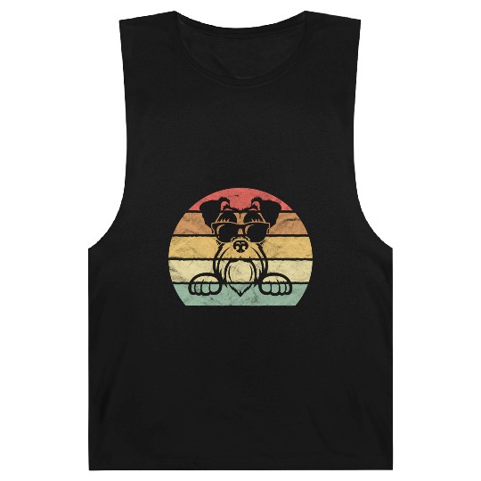 Schnauzer Black Sunglasses Pawsome Dog Barnard Tanks