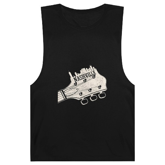 Nashville Guitar Skyline Country Music City Barnard Tanks