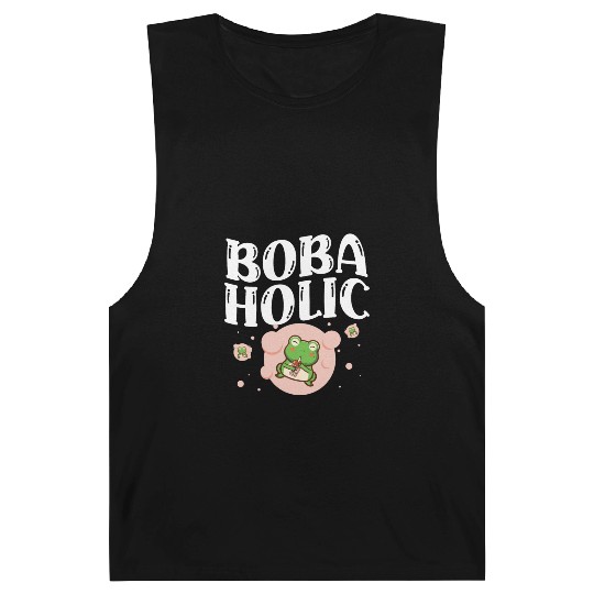 Bobaholic Bubble Tea Lover Boba Tea Drinker Korean Barnard Tanks