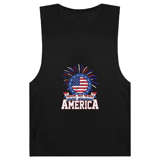 God Bless America Independence Day USA Patriot Barnard Tanks