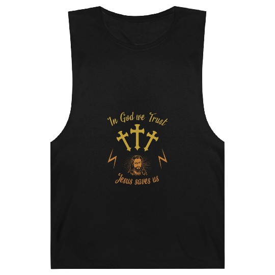 In God we trust Jesus saves us Barnard Tanks