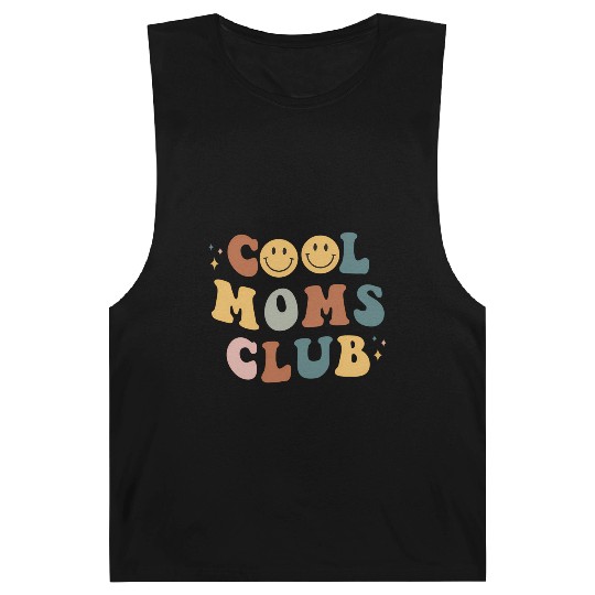 Moms Club On Back Print Barnard Tanks