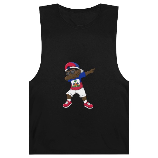 Dabbing Haitian Haiti Flag Dab Dance Barnard Tanks