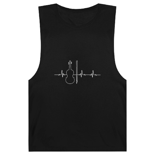 Violin Heartbeat Music Lover For Violin Lovers JT Barnard Tanks