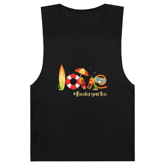 Love Kindergarten Summer Christmas In July Flip Barnard Tanks