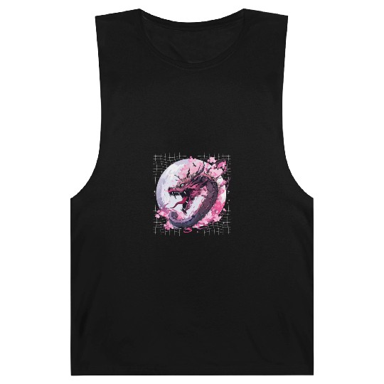 Japanese Dragon Cool Oriental Asian Dragon Humor Barnard Tanks