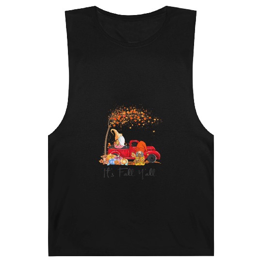 It's Fall Y'all Girls Fall Vibes Autumn Leaves Barnard Tanks