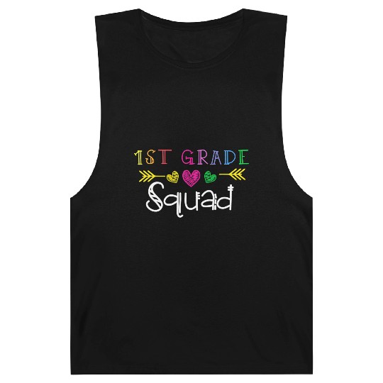 Team 1st First Grade Teacher Back To School Barnard Tanks