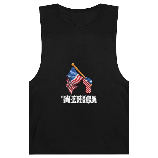 Patriotism Merica Pride US Patriots USA Fan Barnard Tanks
