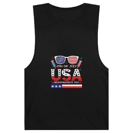 4th July USA Independence Day All American Pride Barnard Tanks