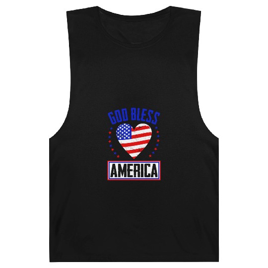 God Bless America Independence Day USA Patriot Barnard Tanks