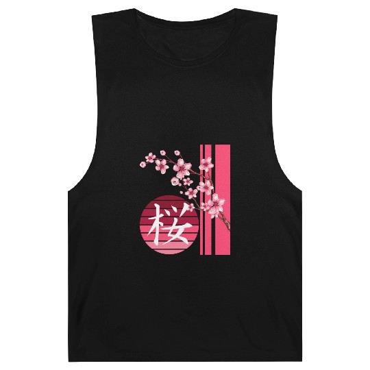 Sakura Flowers Spring Cherry Blossoms Japanese Kan Barnard Tanks