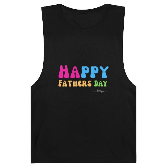 Happy Fathers Day i love you dad Heart Daddy funny Barnard Tanks