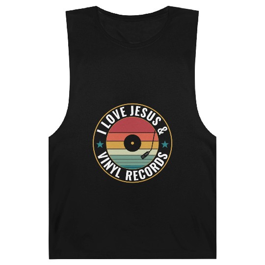 I Love Jesus And Vinyl Records Funny Vinyl Lover Barnard Tanks