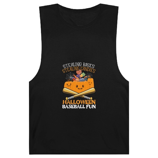 Baseball Halloween Trick Or Treat Baseball Player Barnard Tanks