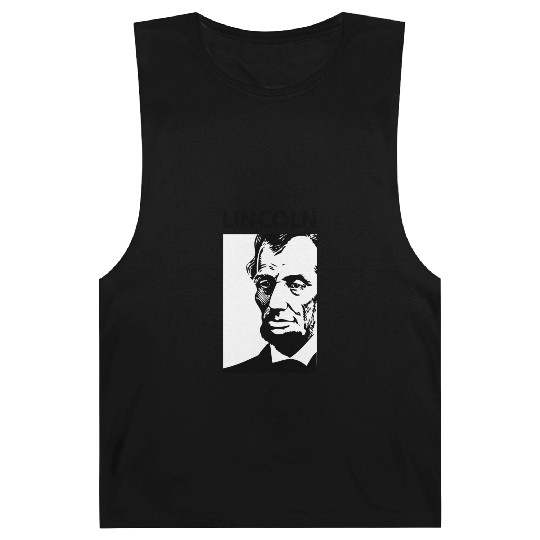 Black White Abraham Lincoln Barnard Tanks