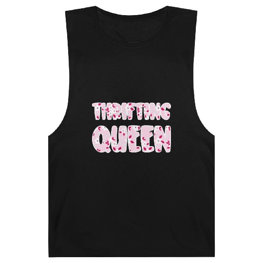 Thrifting Queen pink floral Barnard Tanks