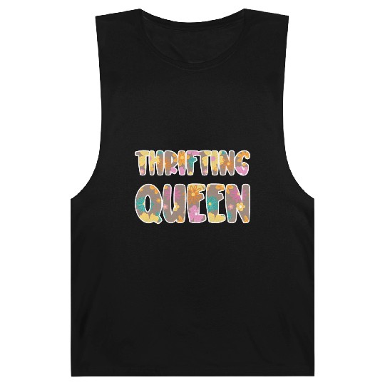 Thrifting Queen brown floral Barnard Tanks