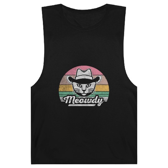 Mashup Between Meow And Howdy Cat Meme Cat Barnard Tanks