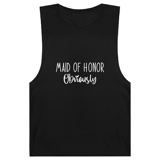 Maid Honor Obviously Bridesmaid Bridal Party Barnard Tanks