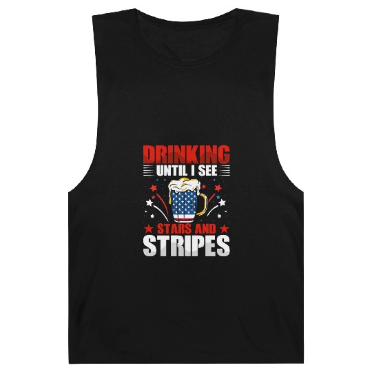 Drinking until I see Stars and Stripes Barnard Tanks