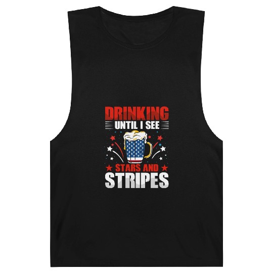 Drinking until I see Stars and Stripes Barnard Tanks