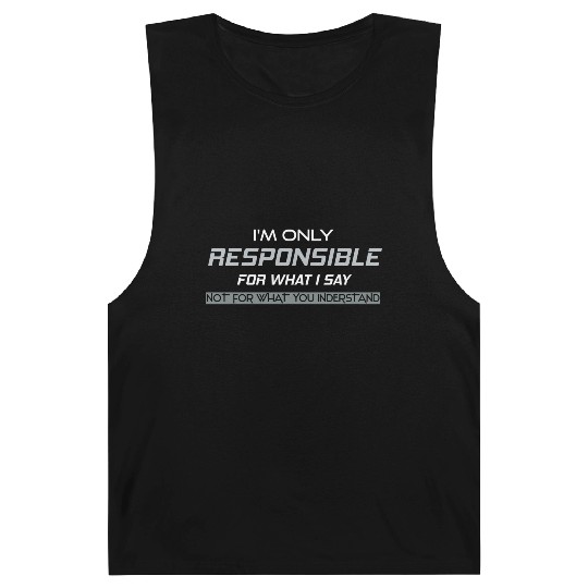 Responsible Graphic Novelty Sarcastic Funny DARK Barnard Tanks