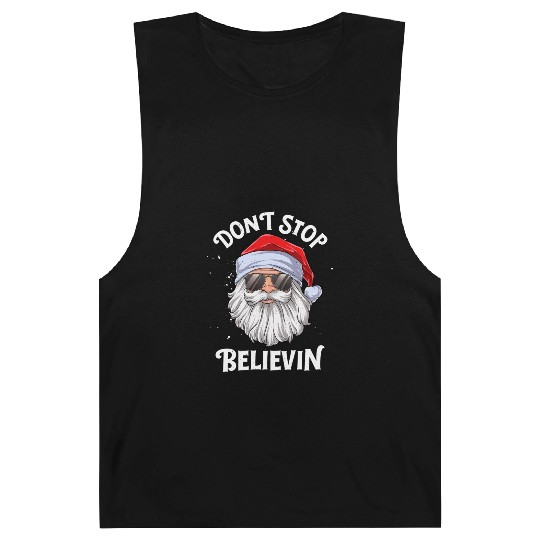 Don'T Stop Believin Santa Barnard Tanks
