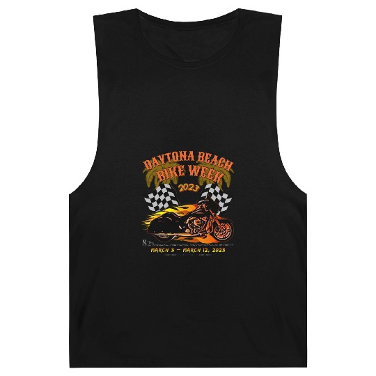 Daytona Beach Bike Week 2023 Checkered Flag Front Barnard Tanks