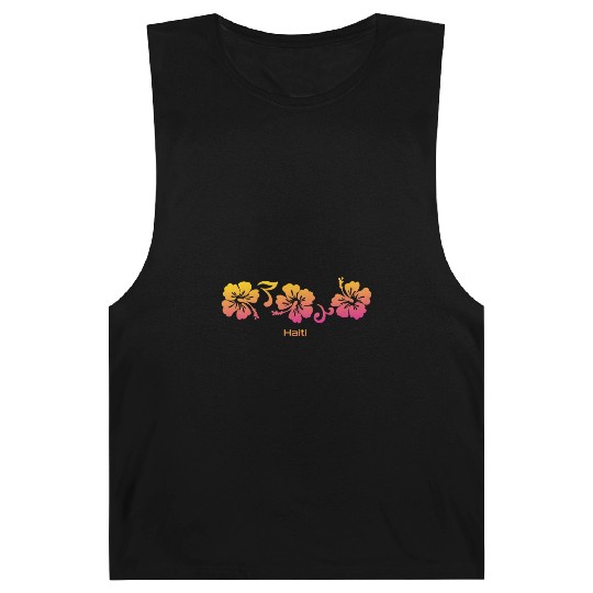 Haiti Hibiscus Souvenir Vacation Barnard Tanks