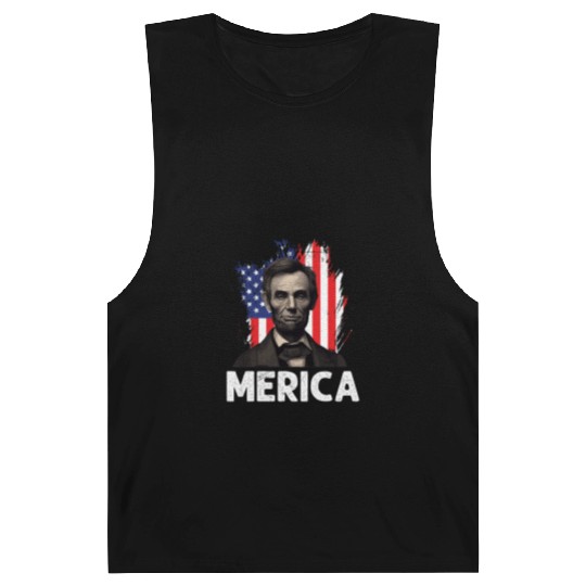 Merica Lincoln President Independence Day Party Barnard Tanks