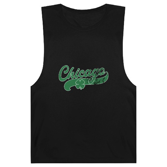 Chicago Shamrock St Patrick'S Day Saint Paddy'S Barnard Tanks