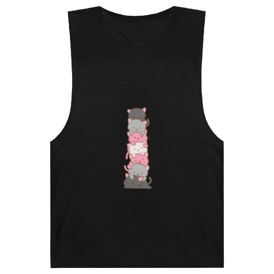 Demigirl Pride Kawaii Cat Barnard Tanks