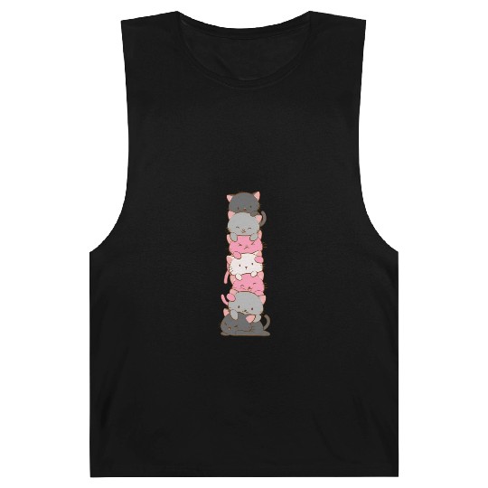Demigirl Pride Kawaii Cat Barnard Tanks