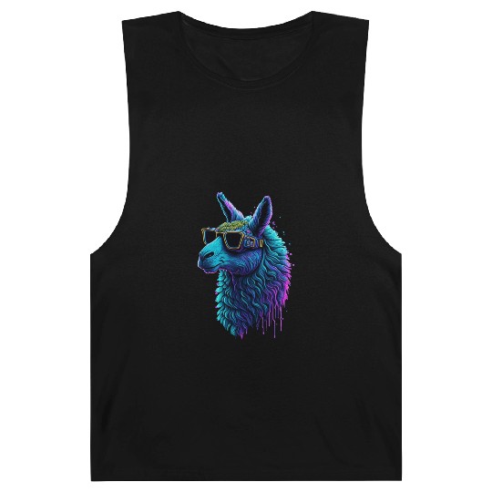 Neon Alpaca with Glasses Barnard Tanks