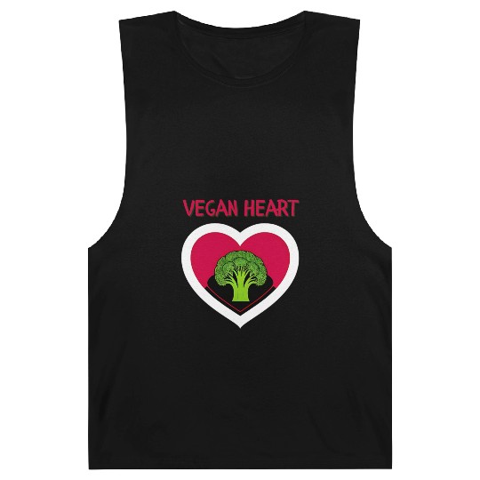 Vegan heart, broccoli heart Barnard Tanks