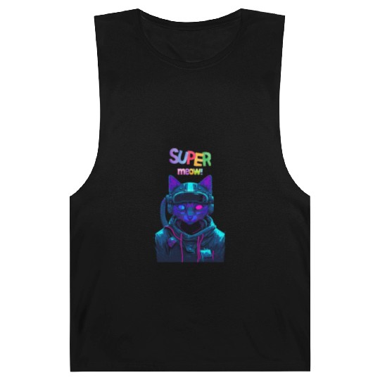 super meow Barnard Tanks, cute cat