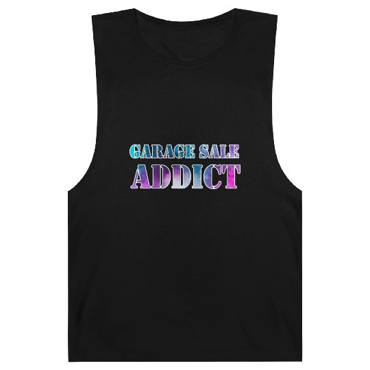 Garage Sale Addict blue purple watercolor Barnard Tanks